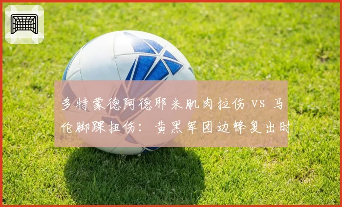 多特蒙德阿德耶米肌肉拉伤 vs 马伦脚踝扭伤:黄黑军团边锋复出时间表曝光